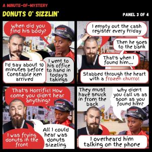 Minute-Of-Mystery | Donuts O' Sizzlin'
